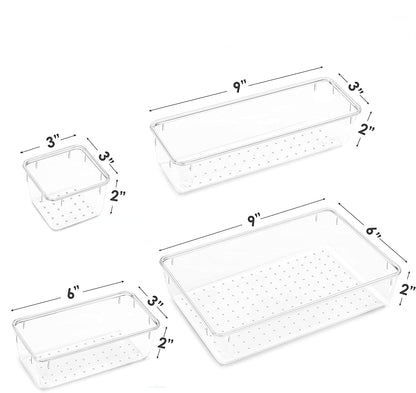 Clear Stationery Tableware Makeup Organizer Stackable