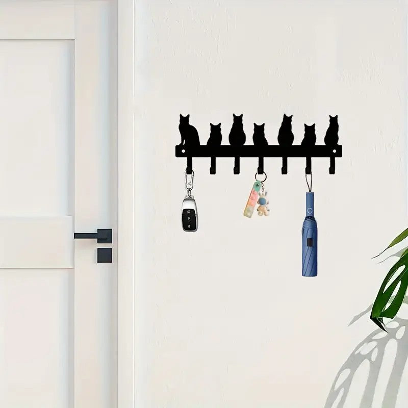 Cat Design Storage Hook Multifunctional Home Decoration Key Holder