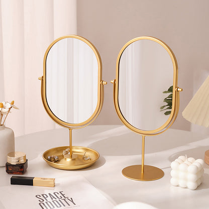 Household Lightweight Desktop Makeup Mirror for Bedroom Dressing Table