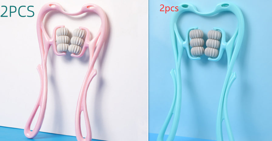 Multifunctional Manual Six-Wheel Neck Massage Roller Tool