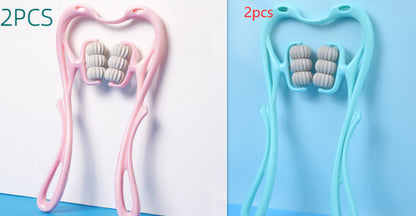 Multifunctional Manual Six-Wheel Neck Massage Roller Tool
