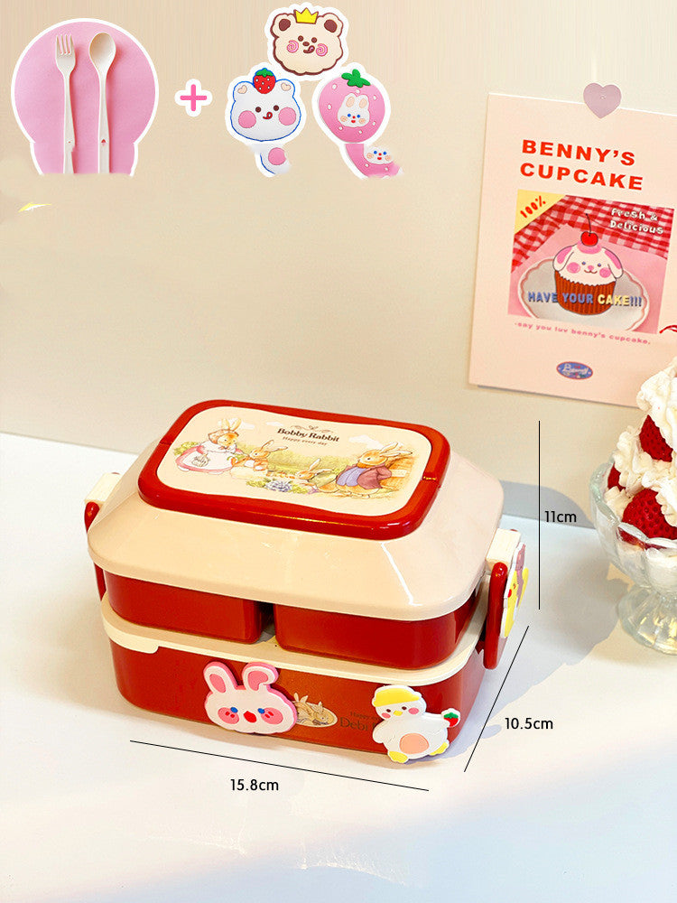 Student's Cute Multi-tiered Lunch Box Japanese Bento