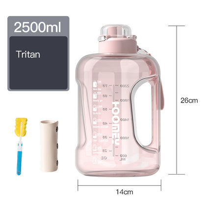 Men's Large Capacity Straw Sports Bottle