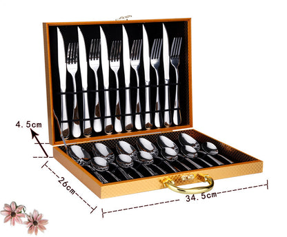 24-piece stainless steel cutlery set