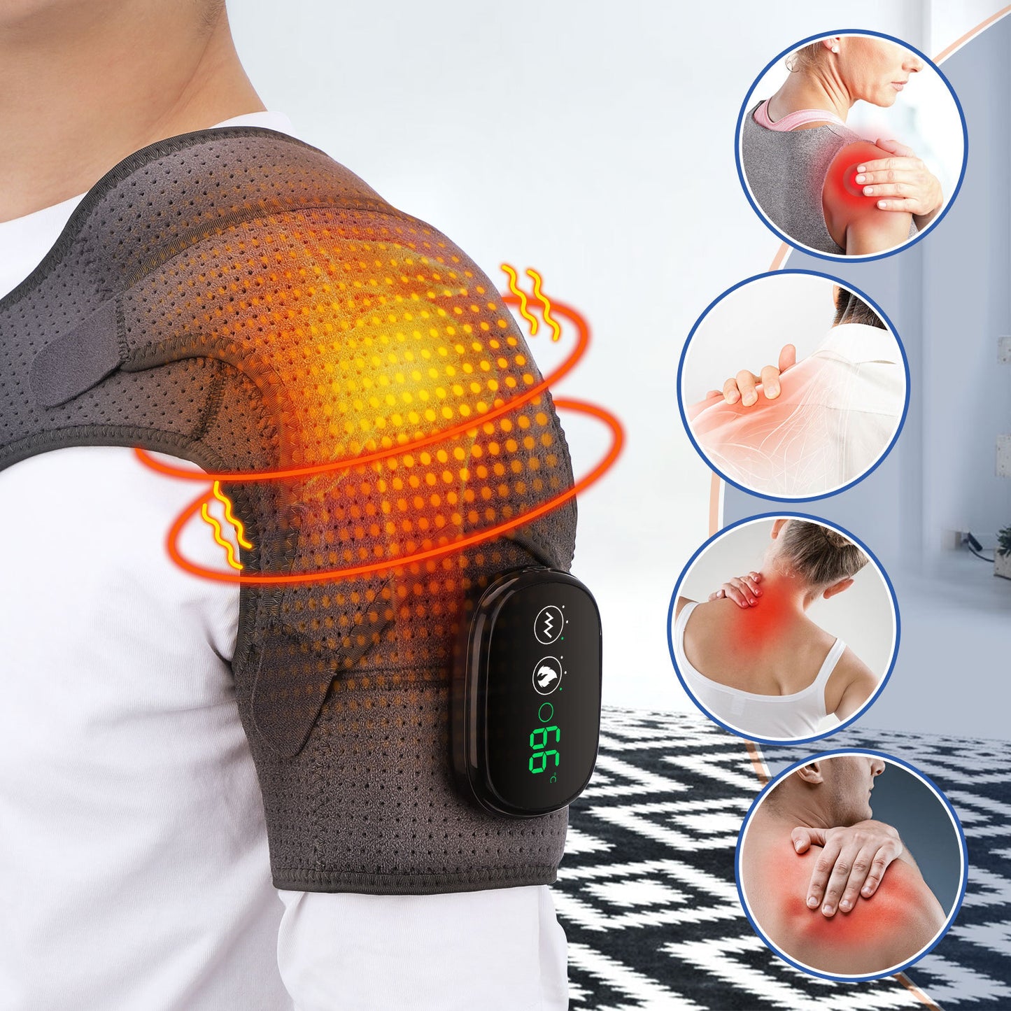 3-Speed Vibration Electric Shoulder Massage Pad