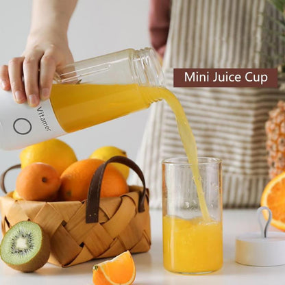 350ml Portable Blender Juicer – USB Rechargeable Personal Smoothie & Juice Mixer Bottle