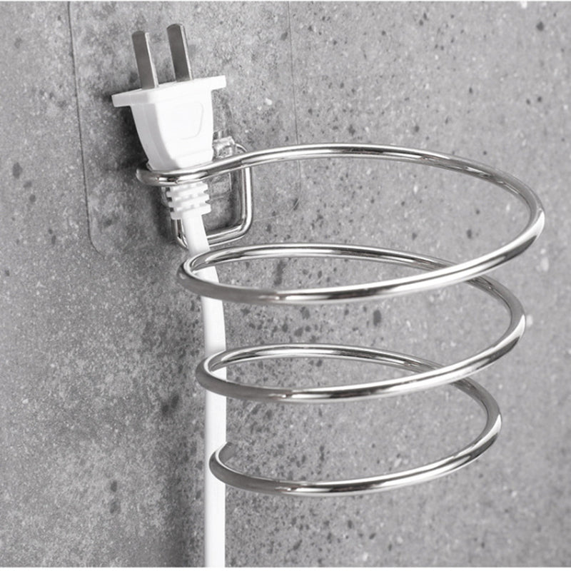 Bathroom stainless steel hair dryer rack