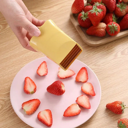 Stainless Steel Fruit & Egg Cup Slicer – Strawberry, Banana & Vegetable Cutter