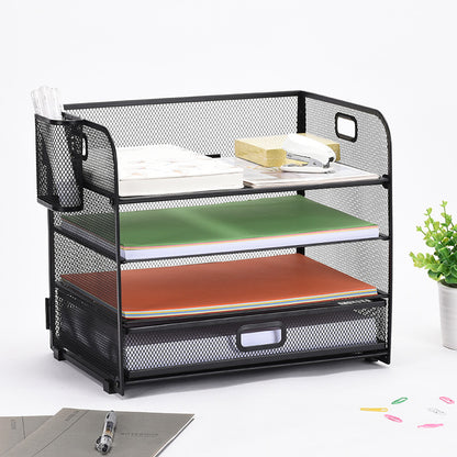 Desktop Multi-layer Metal Mesh Storage Rack