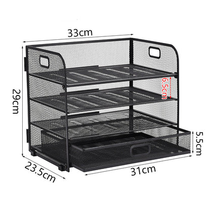 Desktop Multi-layer Metal Mesh Storage Rack