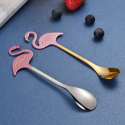 Creative Coffee Spoon Flamingo Sweet Long Handle