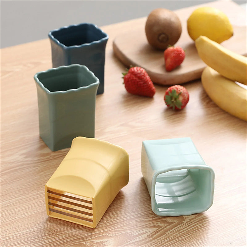 Stainless Steel Fruit & Egg Cup Slicer – Strawberry, Banana & Vegetable Cutter