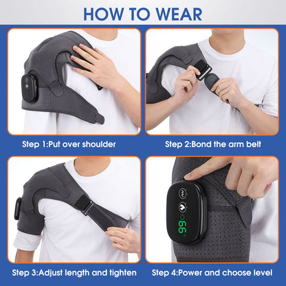 3-Speed Vibration Electric Shoulder Massage Pad
