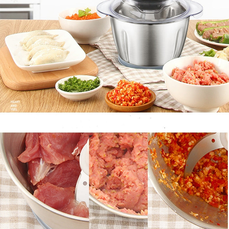 Electric Food Chopper – 304 Stainless Steel Bowl Kitchen Processor