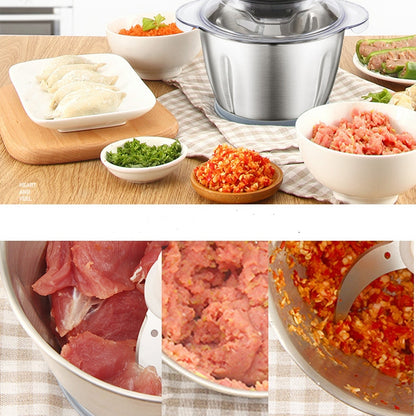 Electric Food Chopper – 304 Stainless Steel Bowl Kitchen Processor