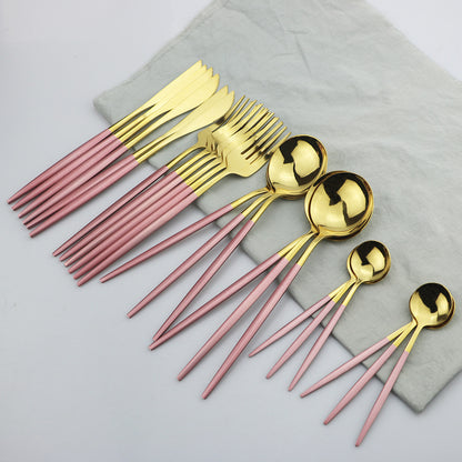 24-piece stainless steel cutlery set