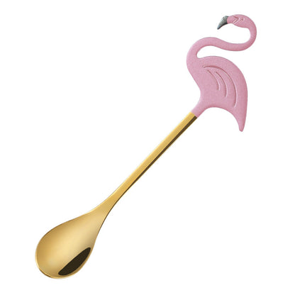 Creative Coffee Spoon Flamingo Sweet Long Handle