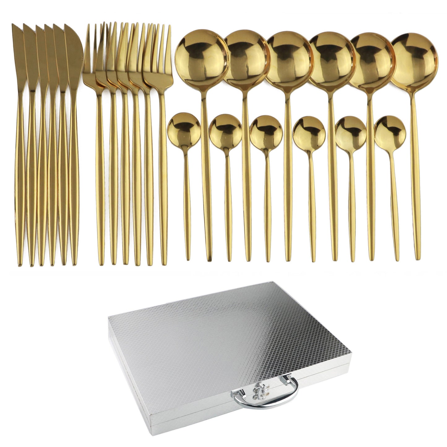 24-piece stainless steel cutlery set