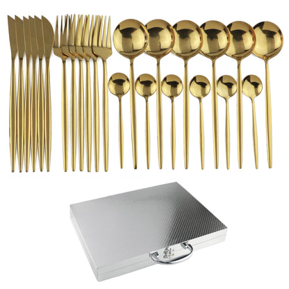 24-piece stainless steel cutlery set