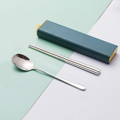 Stainless Steel Cutlery Spoon Fork Chopsticks Set