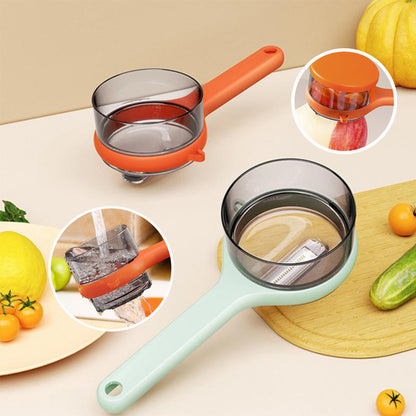Multi-Functional Kitchen Peeler with Built-In Storage