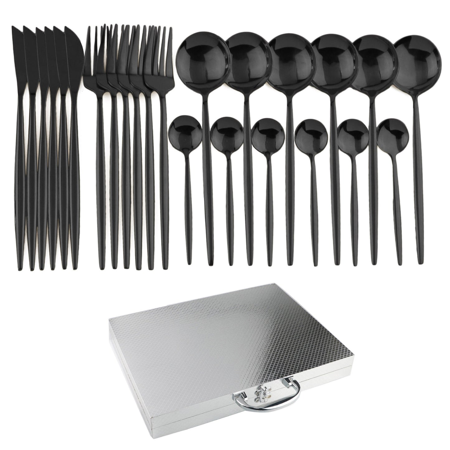 24-piece stainless steel cutlery set