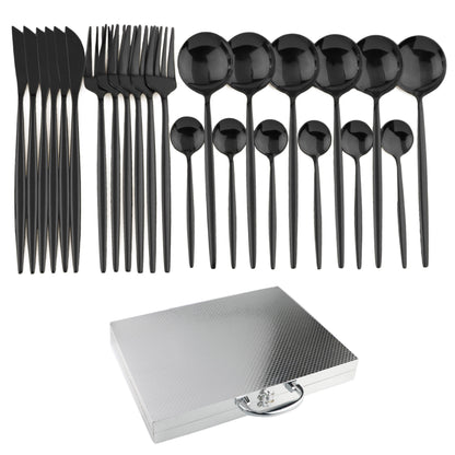 24-piece stainless steel cutlery set