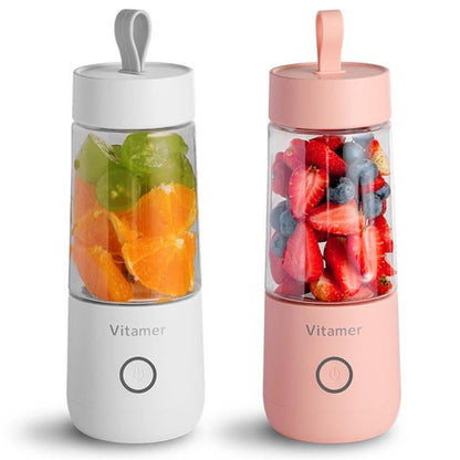 350ml Portable Blender Juicer – USB Rechargeable Personal Smoothie & Juice Mixer Bottle