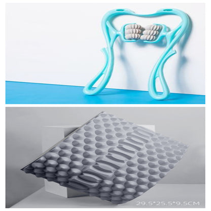 Multifunctional Manual Six-Wheel Neck Massage Roller Tool