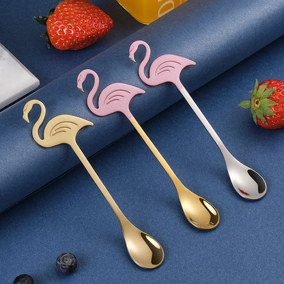 Creative Coffee Spoon Flamingo Sweet Long Handle