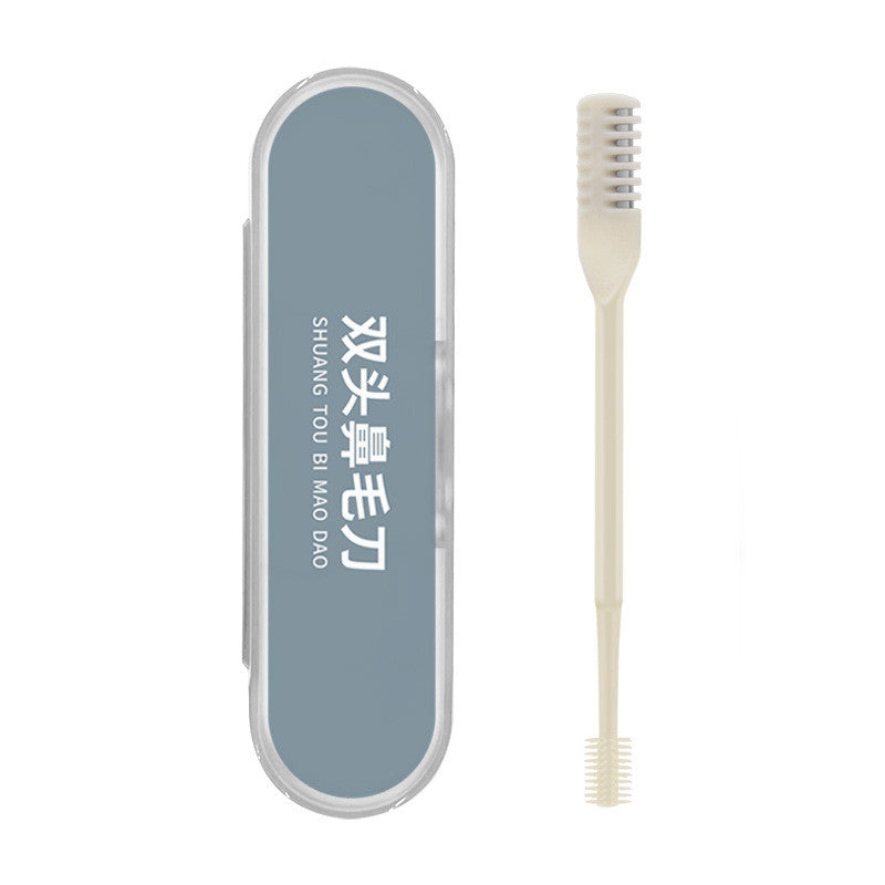 Stainless Steel Double Head Nose Hair Trimmer with Storage Box