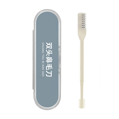 Stainless Steel Double Head Nose Hair Trimmer with Storage Box