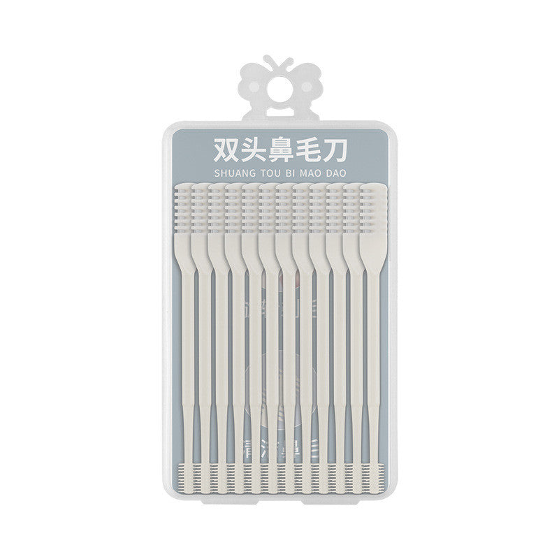 Stainless Steel Double Head Nose Hair Trimmer with Storage Box