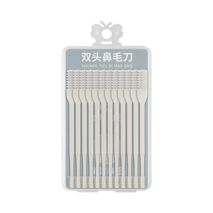 Stainless Steel Double Head Nose Hair Trimmer with Storage Box