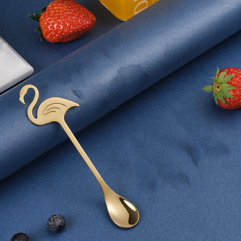 Creative Coffee Spoon Flamingo Sweet Long Handle