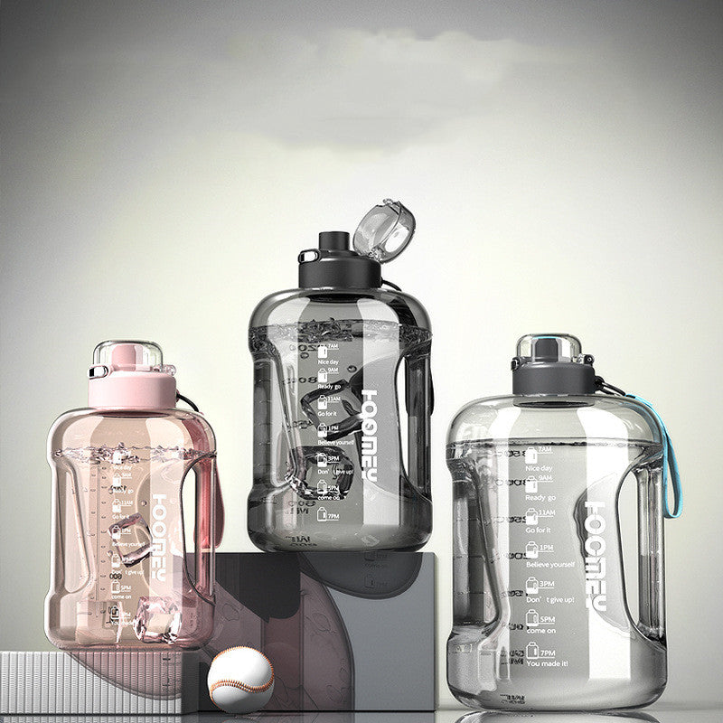 Men's Large Capacity Straw Sports Bottle