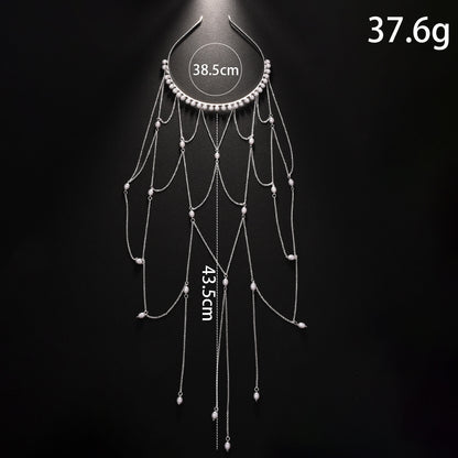 Mesh Tassel Temperamental Hair Chain For Women