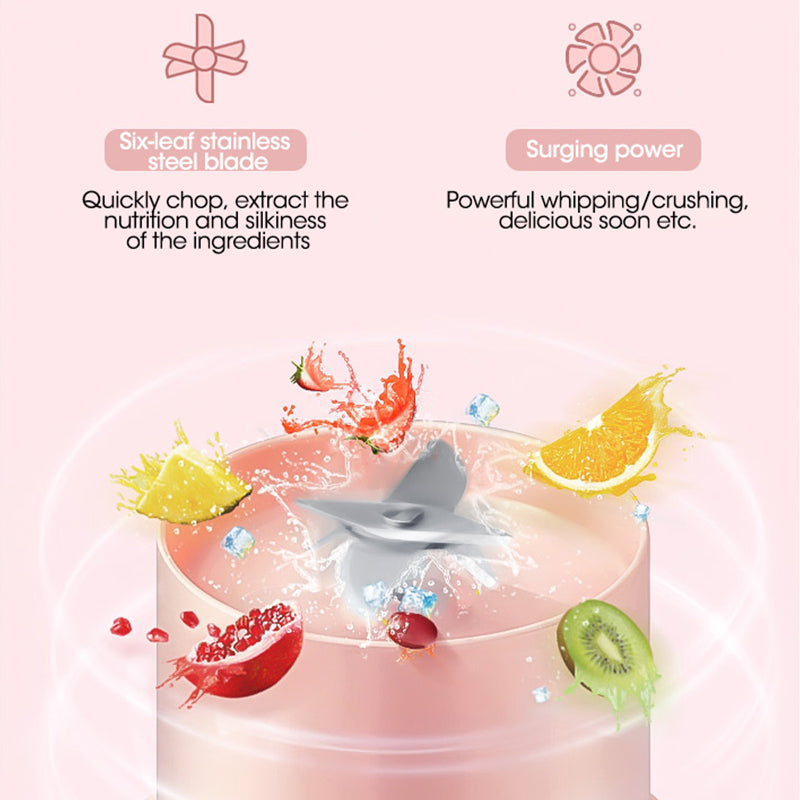 Portable USB Rechargeable Blender Juicer Cup – Multi-Function Smoothie & Fruit Mixer Bottle