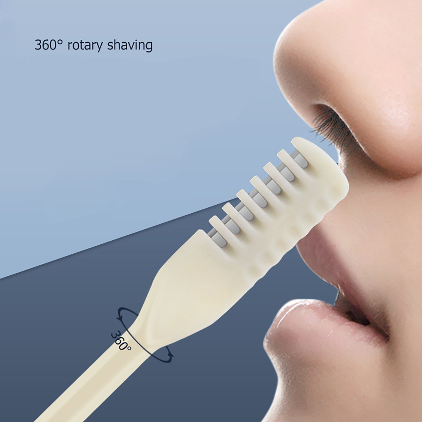 Stainless Steel Double Head Nose Hair Trimmer with Storage Box