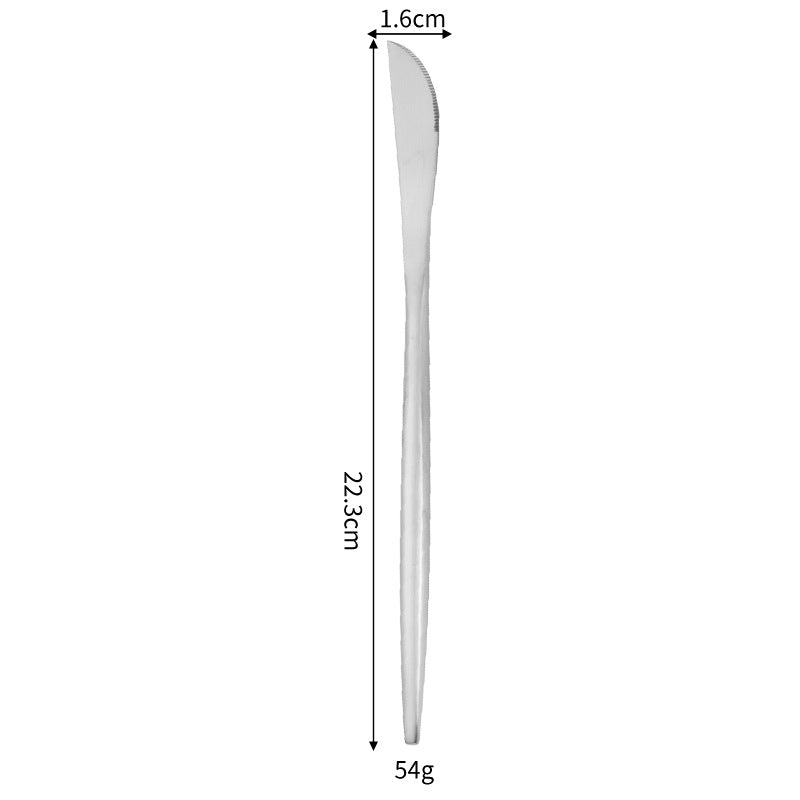 Sanding Thick Portuguese Knife, Fork And Spoon Suit 304 Stainless Steel Tableware
