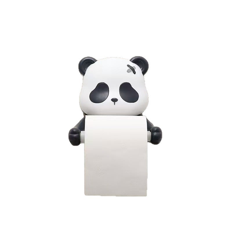 Cartoon Panda Toilet Paper Roll Holder Shelf For The Bathroom