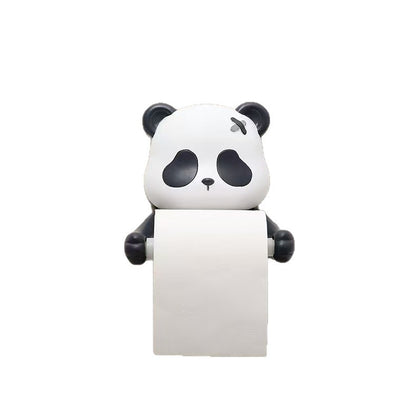 Cartoon Panda Toilet Paper Roll Holder Shelf For The Bathroom