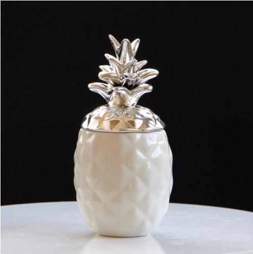 Ceramic pineapple jar decoration