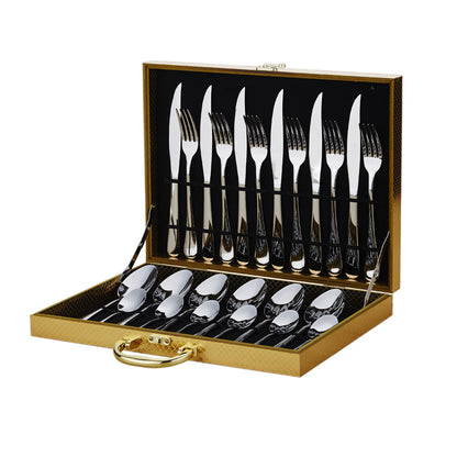 24-piece stainless steel cutlery set