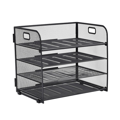 Desktop Multi-layer Metal Mesh Storage Rack