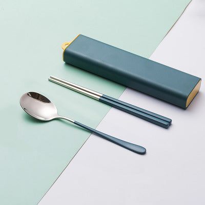 Stainless Steel Cutlery Spoon Fork Chopsticks Set