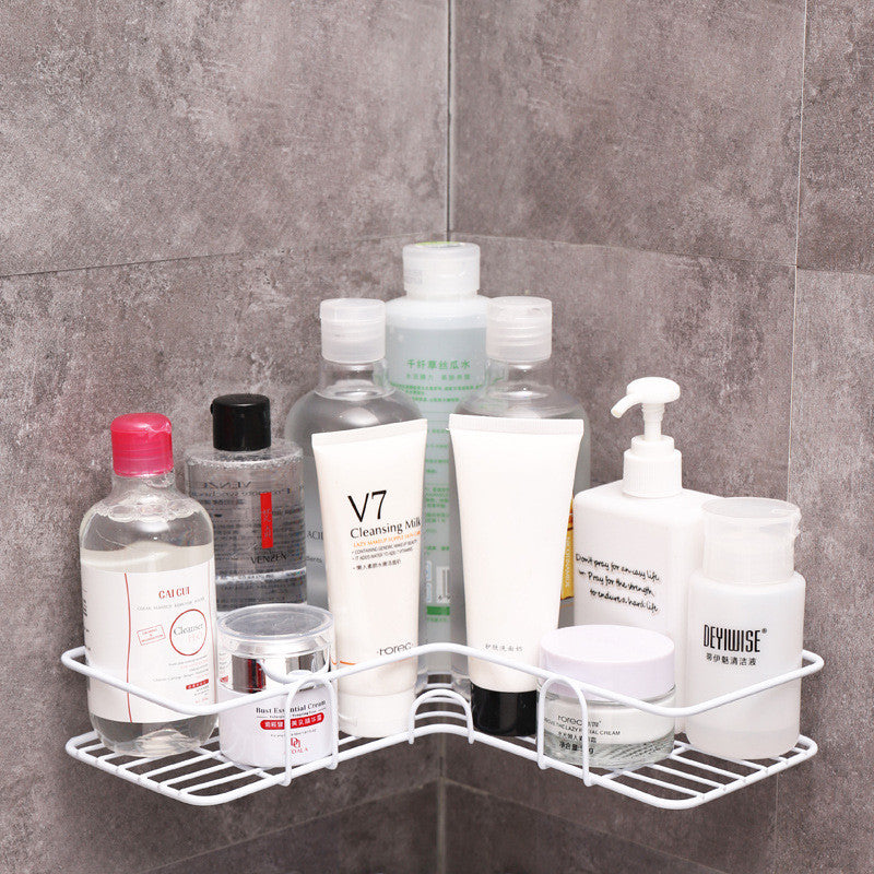 Bathroom Corner Shelf Rack – Wrought Iron Shower & Kitchen Storage Organizer