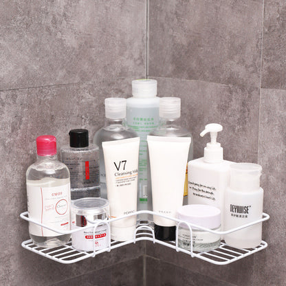 Bathroom Corner Shelf Rack – Wrought Iron Shower & Kitchen Storage Organizer