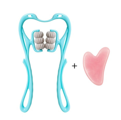 Multifunctional Manual Six-Wheel Neck Massage Roller Tool