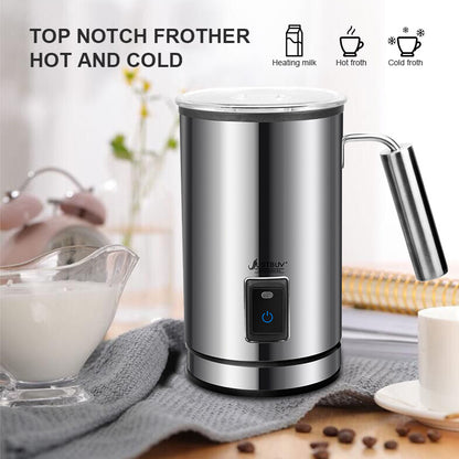 Electric Milk Frother & Warmer – 3-Function Soft Foam Maker for Coffee, Espresso & Cappuccino